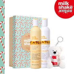   milk_shake® colour maintainer színfenntartó sampon festett hajra 300 ml + milk_shake® Colour Maintainer színfenntartó kondicionáló festett hajra 300 ml  luxury díszdobozban + ajándék milky bear  kulcstartó